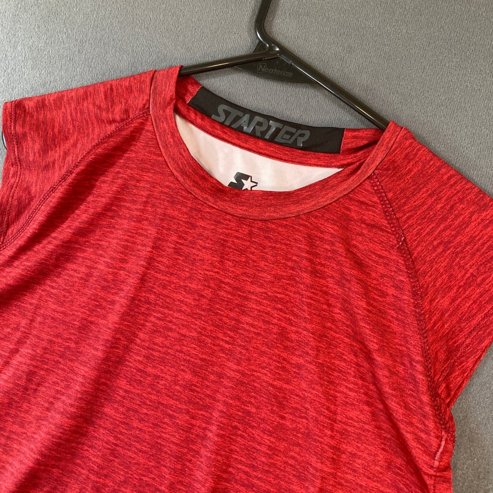 Starter Mens Medium Dri-Star Sleeveless Compression Shirt Red Heather RM25501